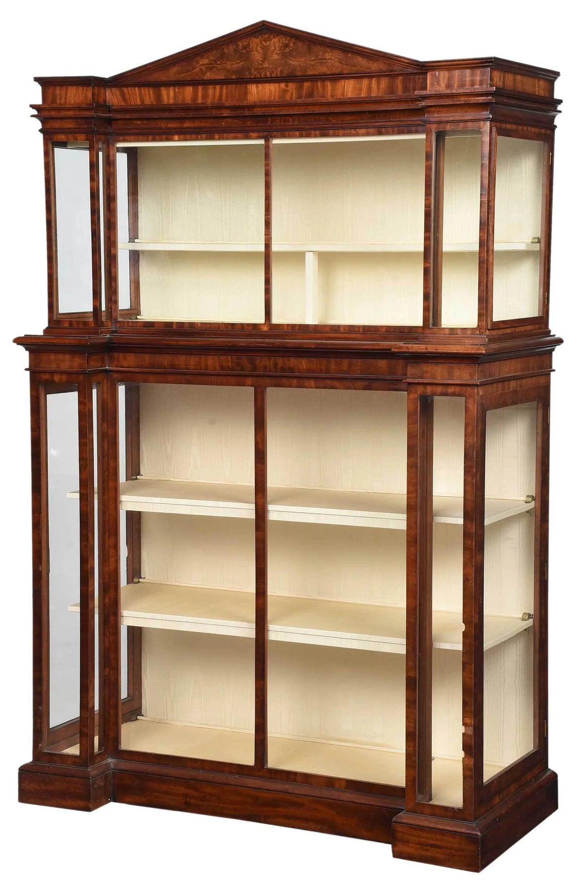 Neoclassical Mahogany Two-Tiered Display Cabinet – Chadsworth Incorporated