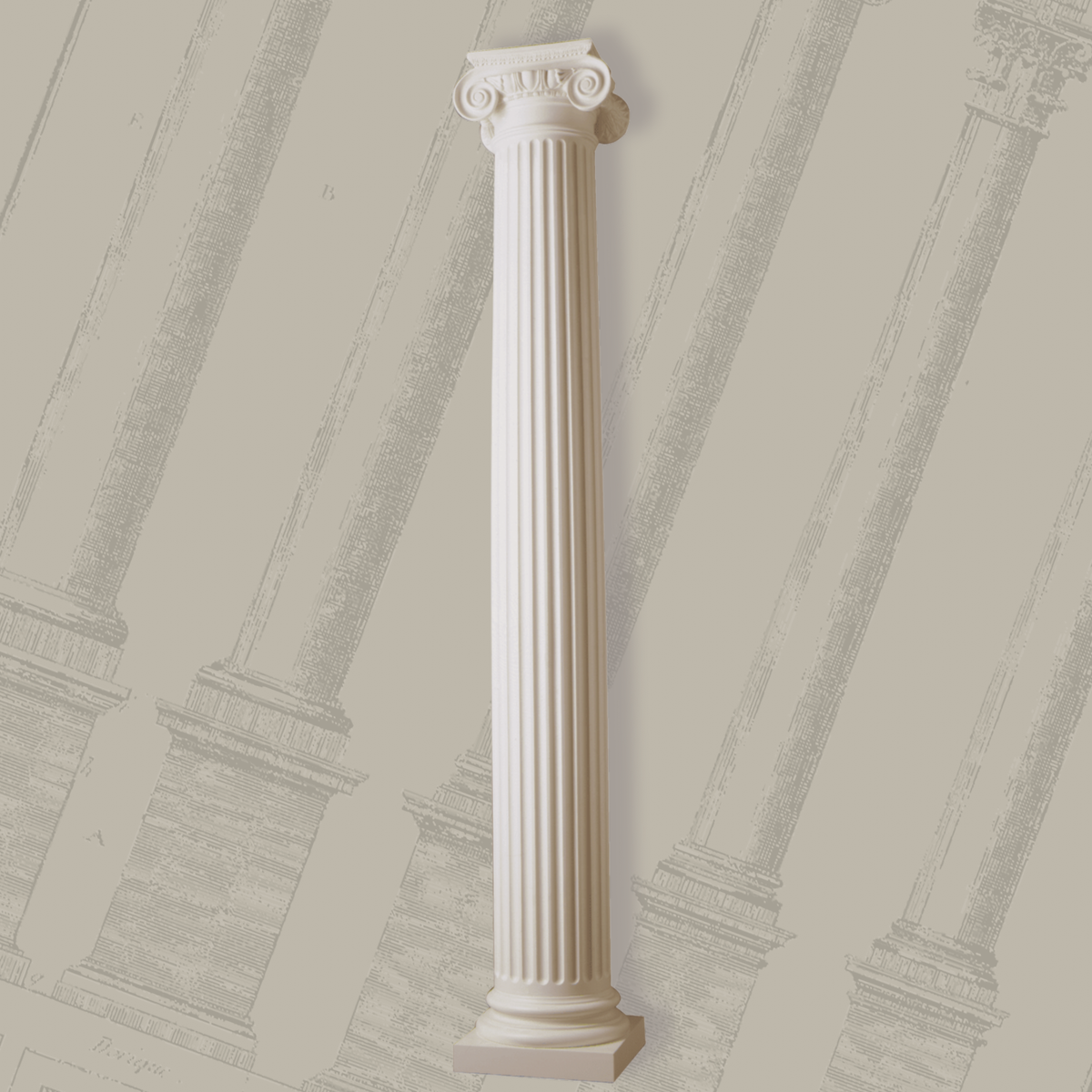 Architectural Wood Column / Design #130 / Ionic Order (Roman) / Plain ...